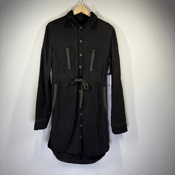 Hudson's Bay Company Dresses & Skirts - Women's Hudson Dark Military Green Cargo Shirt Dress Size Small‎ NEW